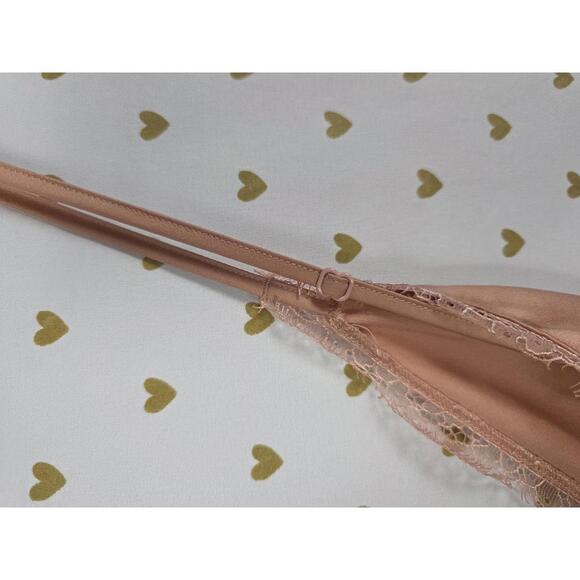 Victorias Secret Sexy SATIN Silky Slip Dress Nightie Lingerie SMALL Beige - Picture 5 of 5